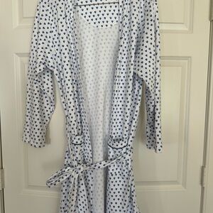Blue Heart Patterned Robe
